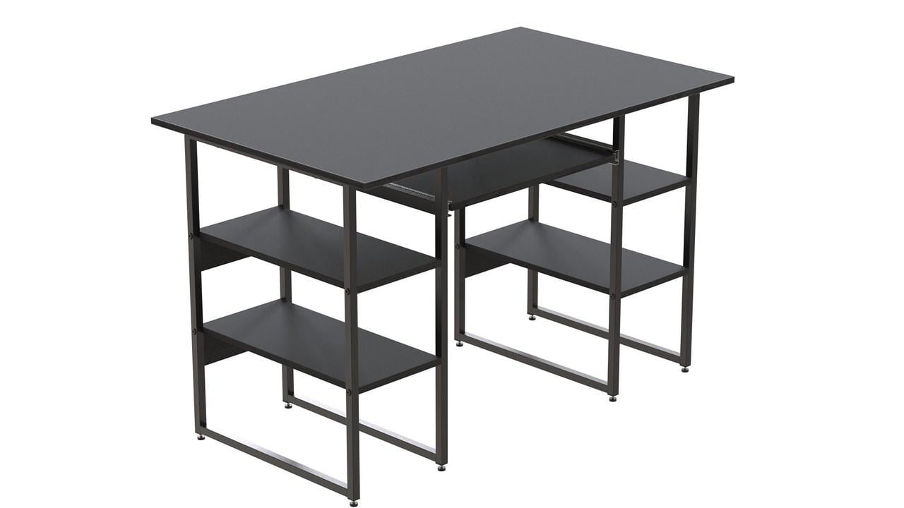 Комп'ютерний стіл Ferrum-decor Тім ДСП 32 мм 75x140x70 см Чорний/Сосна Кембра (FRD-103989) - фото 1 Комп'ютерний стіл Ferrum-decor Тім ДСП 32 мм 75x140x70 см Чорний/Сосна Кембра (FRD-103989) - фото 1