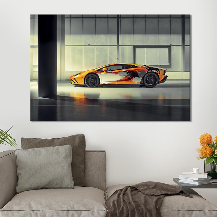 Картина на холсте Lamborghini Aventador S by Skylar Grey 2019 75x50 см (1248-1)