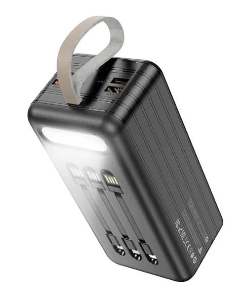 Повербанк HOCO Large Display Power Bank DB21 4USB/Type-C/Lightning 2,1A 80000 mAh Black (DB21)