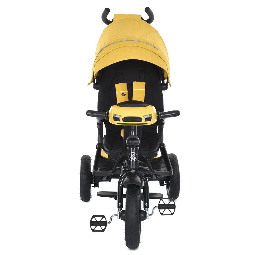 Велосипед детский трехколесный Turbo Trike MT 1007 резиновые колеса Желтый - фото 4 Велосипед детский трехколесный Turbo Trike MT 1007 резиновые колеса Желтый - фото 4