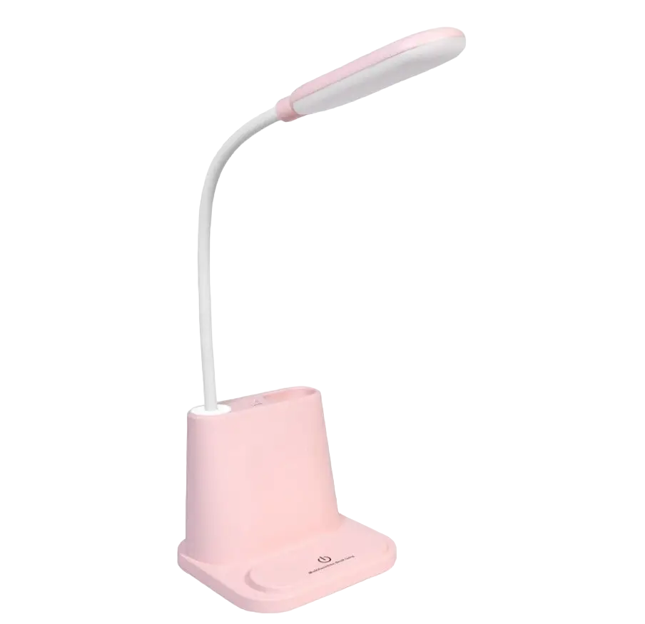 Світильник світлодіодний Multifunctional desk lamp USB з тримачем для телефону 1200 mah Рожевий - фото 1