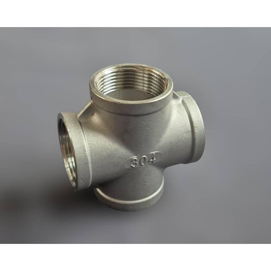 Крестовина резьбовая Ду32 равнопроходная н/ж сталь AISI304 ВР BSPP Class 150 1-1/4" (29203331) - фото 8 Крестовина резьбовая Ду32 равнопроходная н/ж сталь AISI304 ВР BSPP Class 150 1-1/4" (29203331) - фото 8