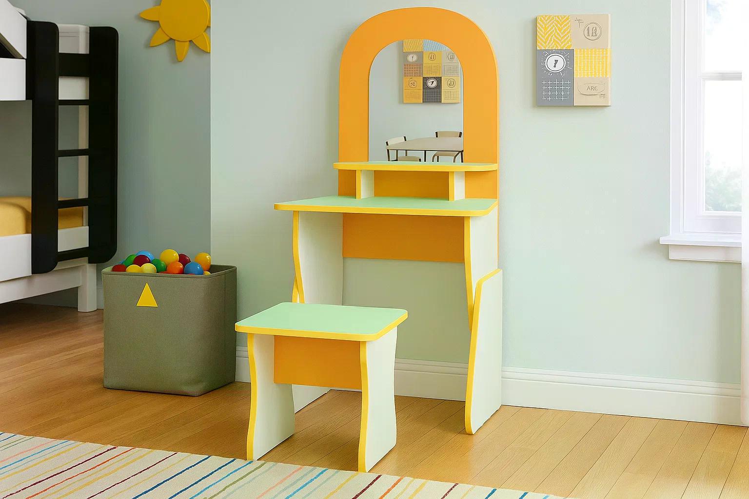 Дитяча ігрова стінка Перукарня Green Water/Orange - фото 2 Дитяча ігрова стінка Перукарня Green Water/Orange - фото 2