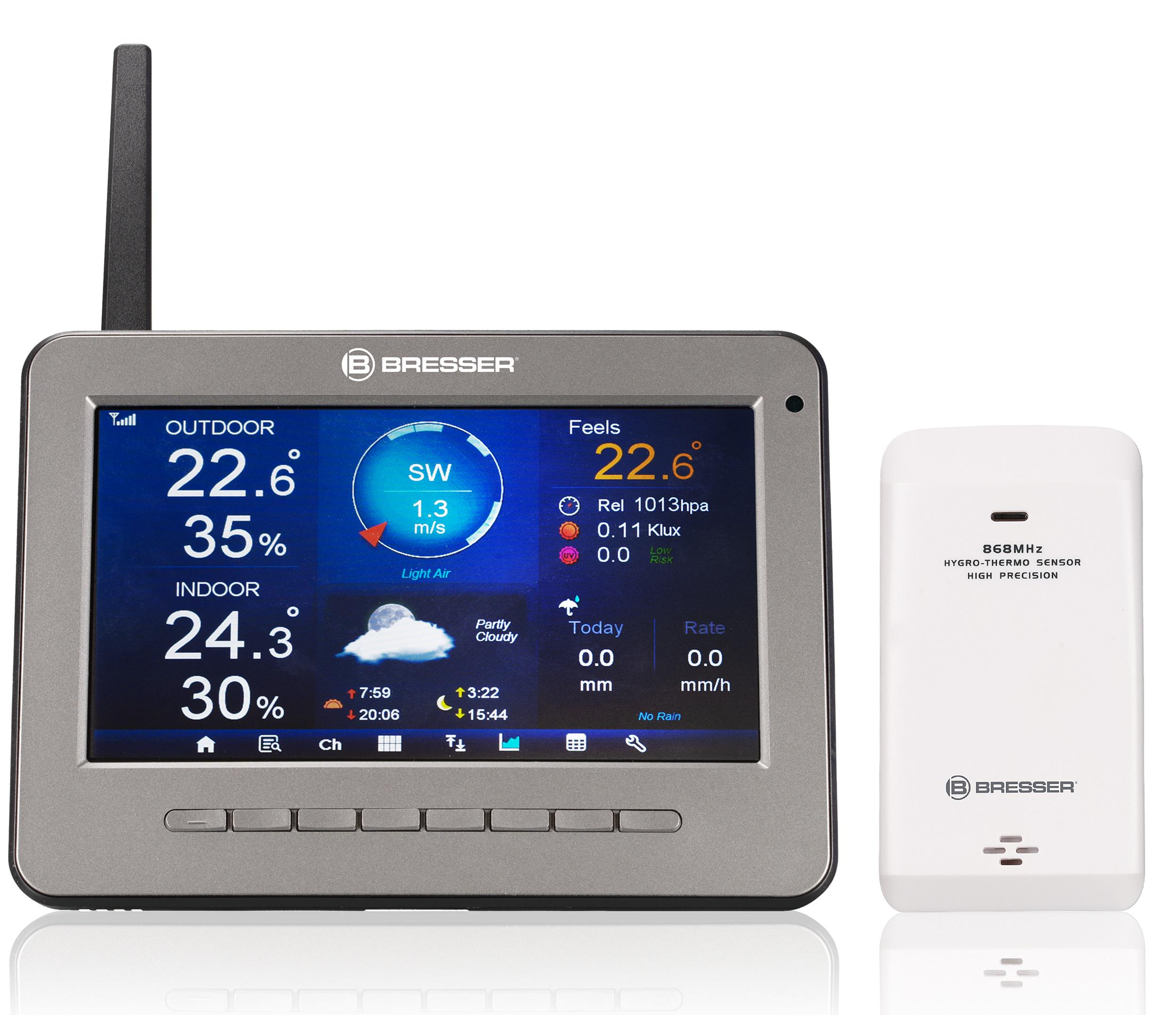 Метеостанция Bresser Professional WIFI HD TFT Color Weather Center 7в1 Sensor (7003500) - фото 5