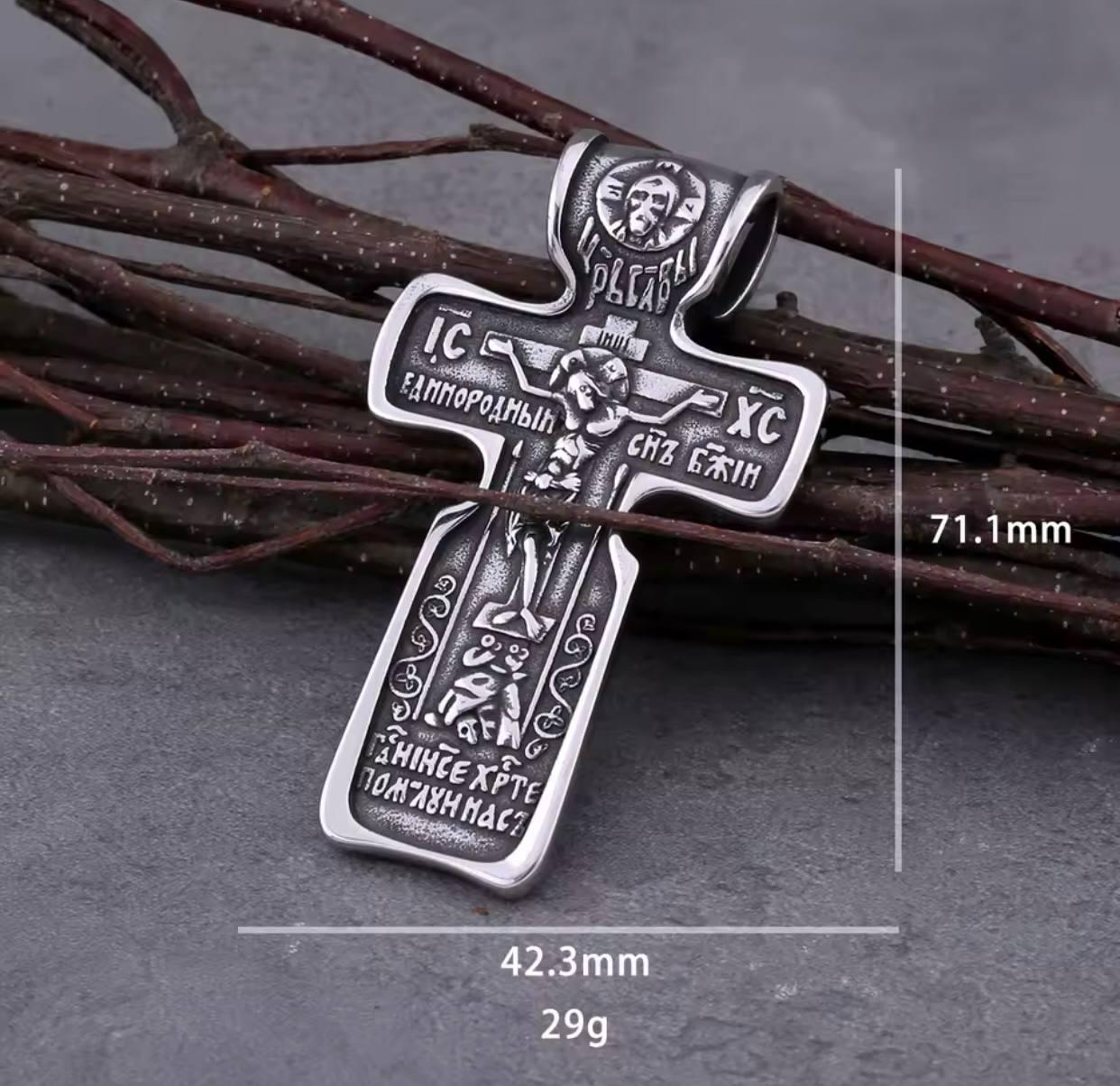 Колье LITAURS з підвіскою оберіг хрест двосторонній з молитвою (250304) - фото 2 Колье LITAURS з підвіскою оберіг хрест двосторонній з молитвою (250304) - фото 2