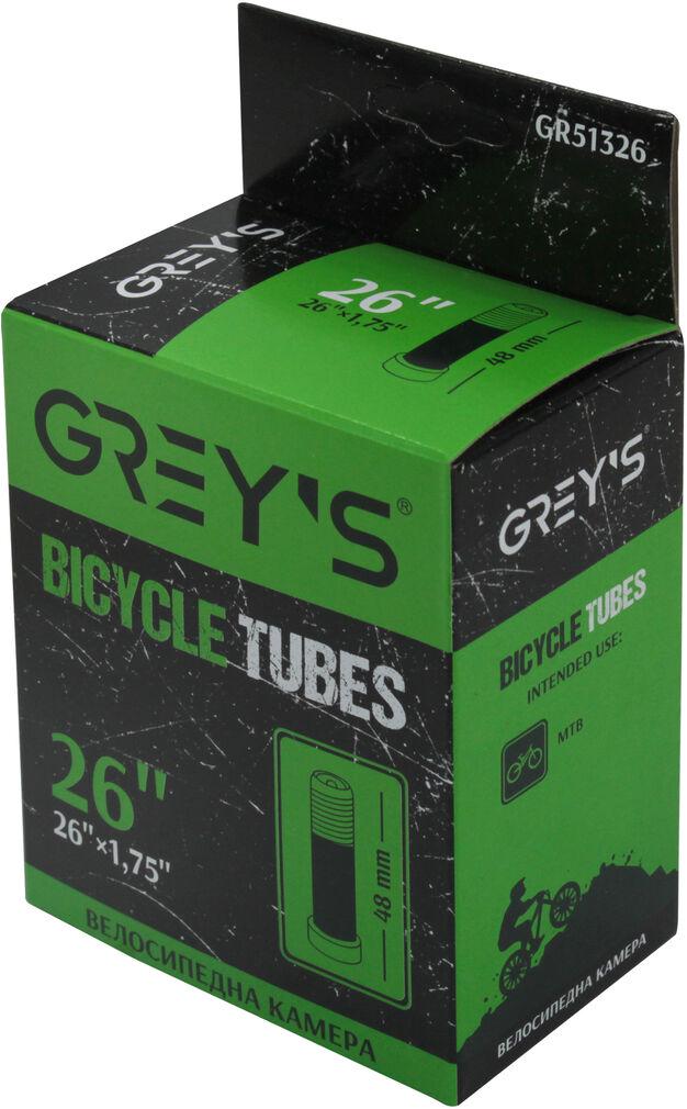Велокамера GREY'S R-26 26х1,75 AV вентиль 48 мм (GR51326)