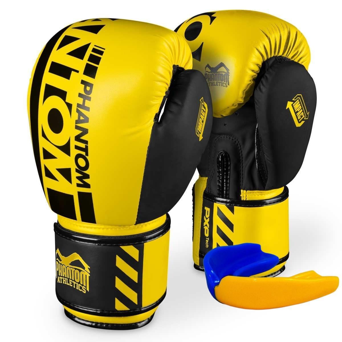 Боксерские перчатки Phantom APEX Neon 14 унций с капой Yellow (3019812139)