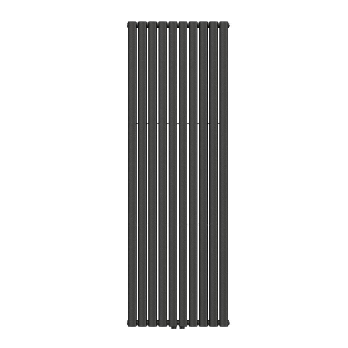 Радиатор вертикальный Ellipse Double anticor 600х1800-10 50 мм Черный муар (S02-245133-6018)