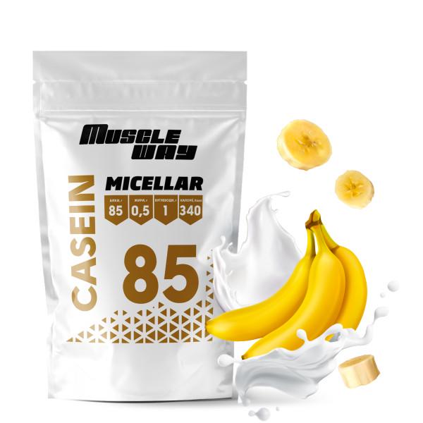 Мицеллярный казеин MuscleWay 85% Банан на 13 порций в порошке 500 г (21-125-mk-bs1.b)