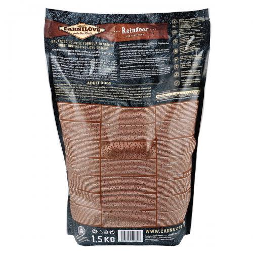 Корм сухой Carnilove Raindeer для взрослых собак всех пород оленина и кабан 1,5 кг - фото 2