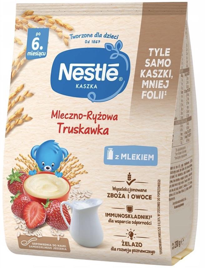 Молочно-рисовая каша Nestle с клубникой для детей с 6 месяцев 230 г - фото 1