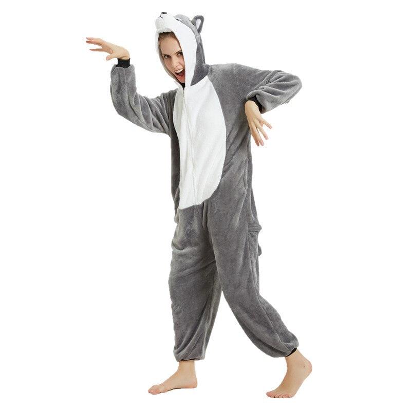 Пижама Kigurumi Хаскі S 145-155 см Сірий (6046/S)