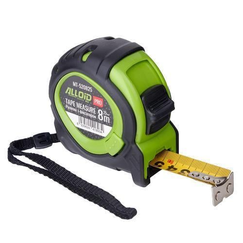 Рулетка Alloid Pro с фиксатором 8 м/25 мм (MT-520825)