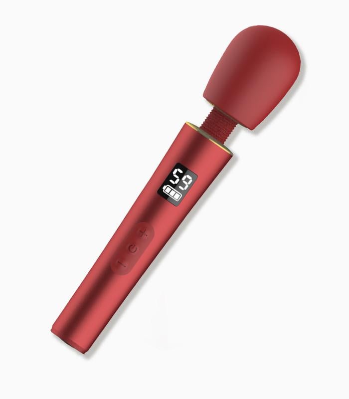 Вібратор-мікрофон для стимуляції клітора Wand Flex Red 9 режимів вібрації USB (r_OLJP136)