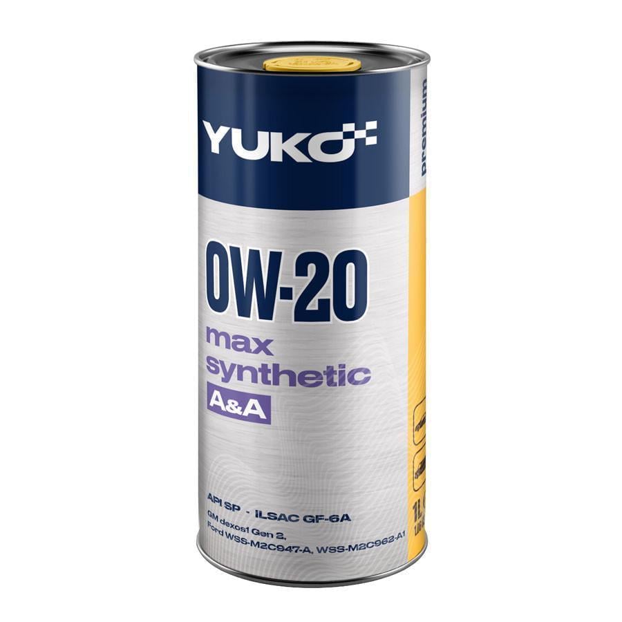 Моторна олива YUKO MAX SYNTHETIC A&A 0W-20 API SP 1 л (21555)