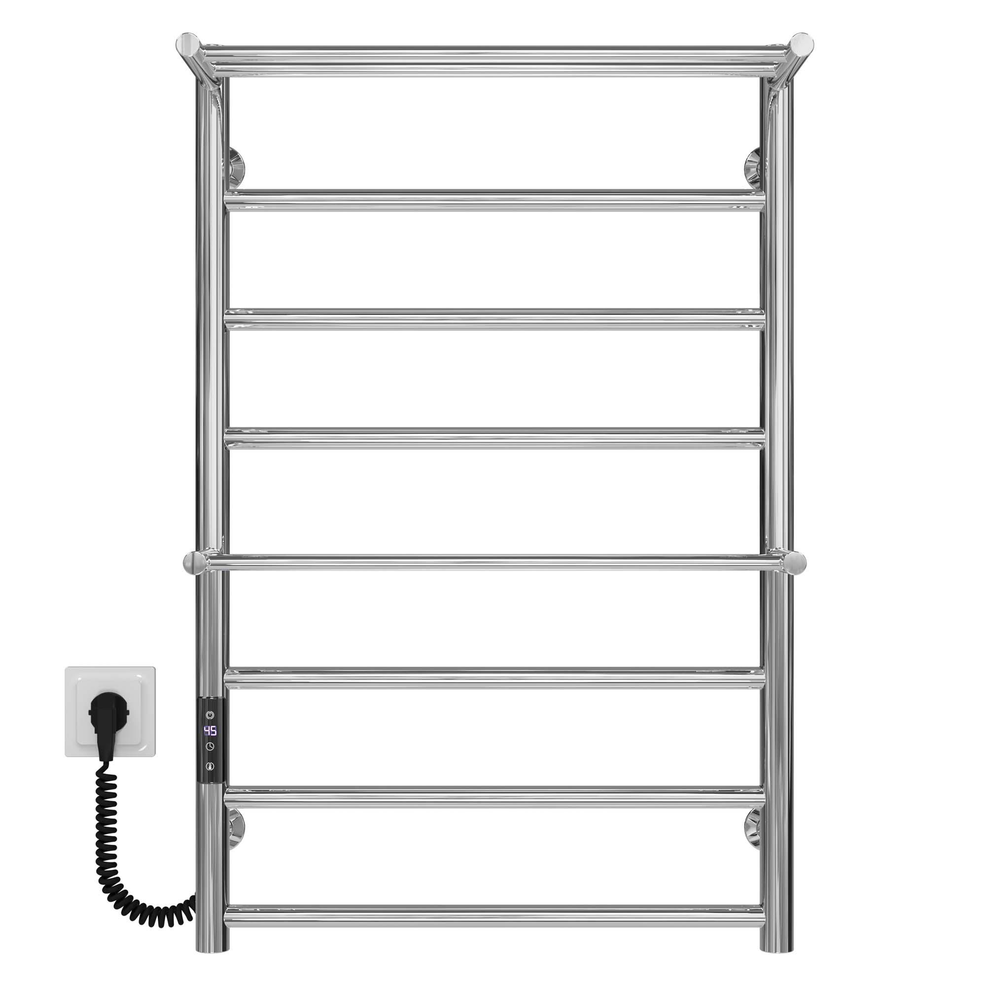 Полотенцесушитель электрический Deffi Терма Плюс П8 JD03 левое подключение нержавеющая сталь 500х800 мм Хром (C.TA.80.50.8.E.C.L.1)
