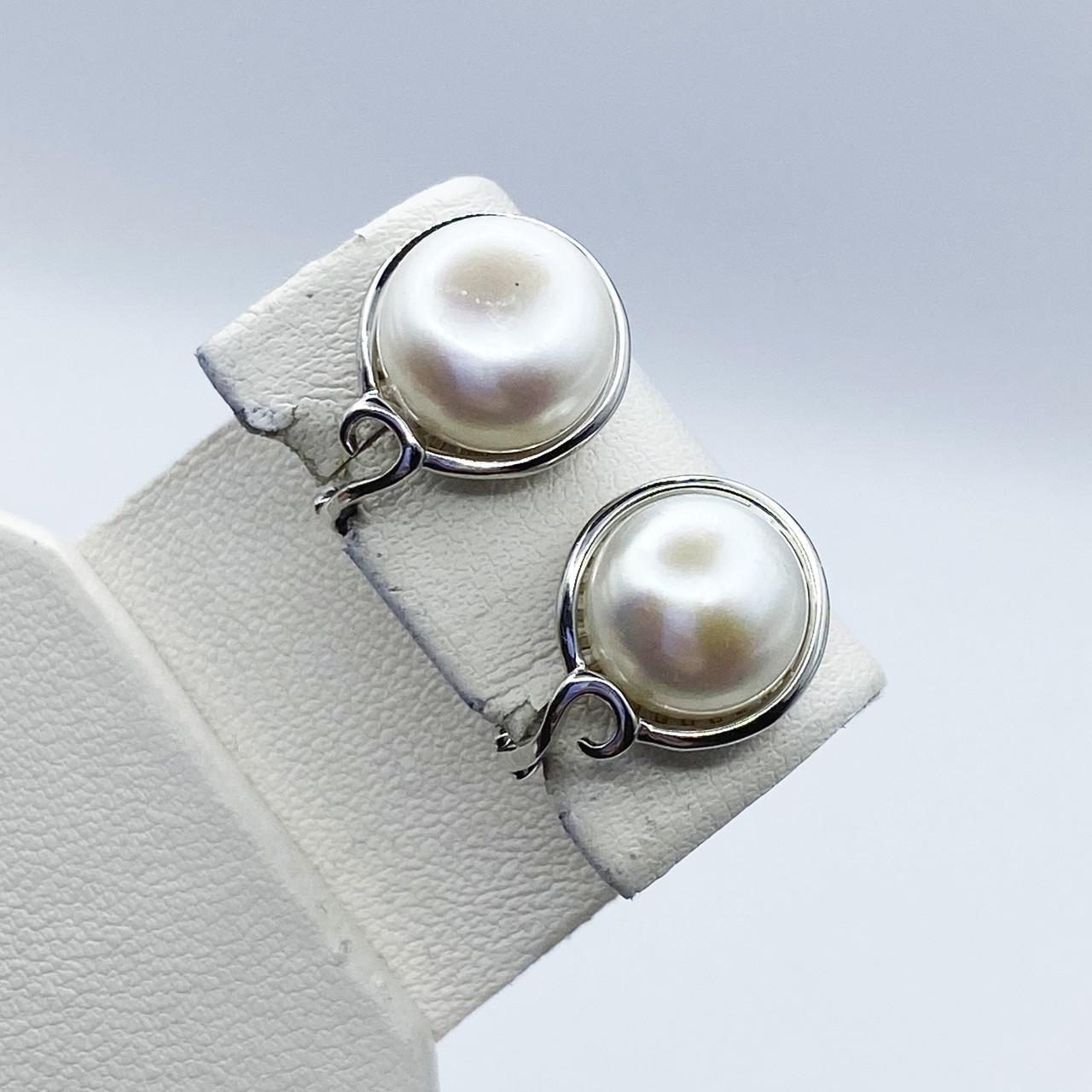 Серьги серебряные с жемчугом 5,06 г (2320367336)