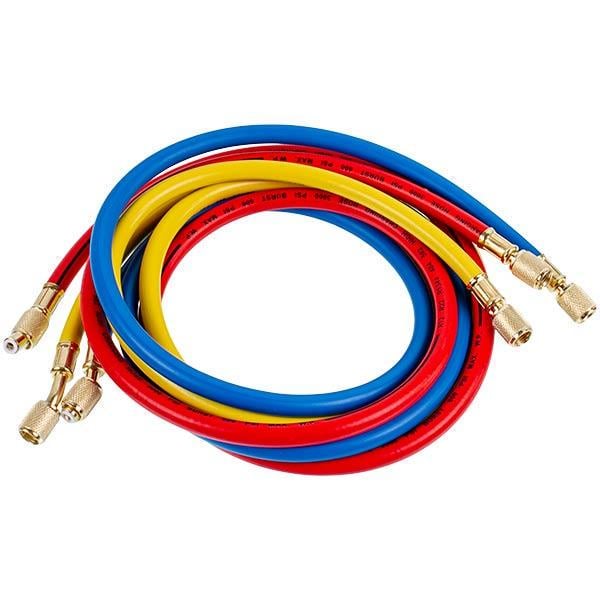 Заправні шланги B360-S для фреону R-22 R-134 R-502 1/4"-1/4" SAE 3 шт. по 1500 мм (00000041524)