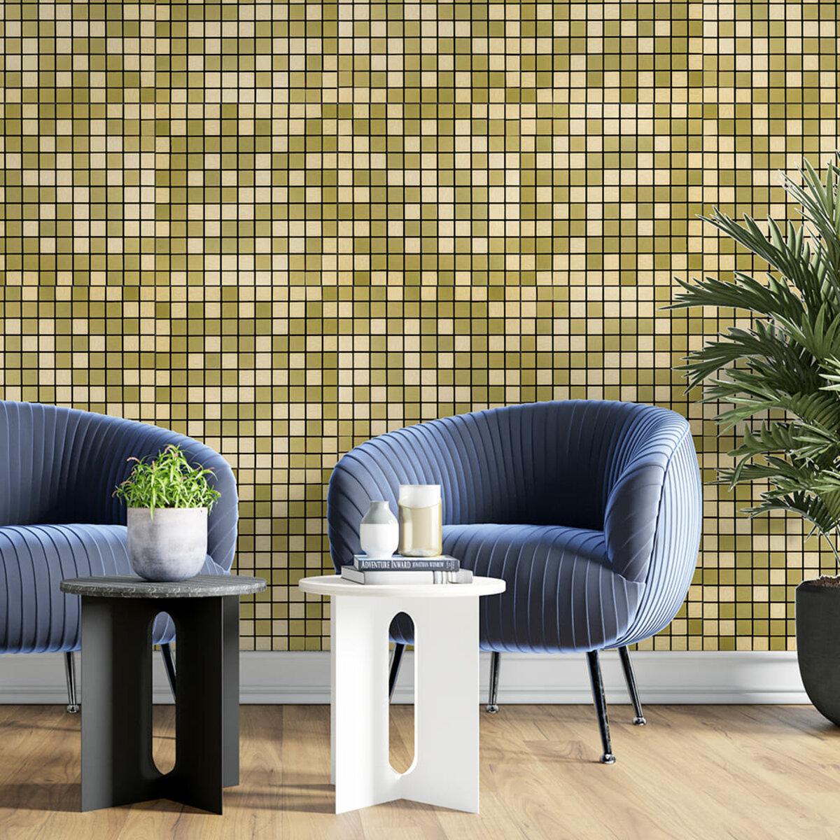 Плитка алюмінієва самоклеюча 300х300х3 мм Зелено-золотий мозаїка (SW-00001168) - фото 6 Плитка алюмінієва самоклеюча 300х300х3 мм Зелено-золотий мозаїка (SW-00001168) - фото 6