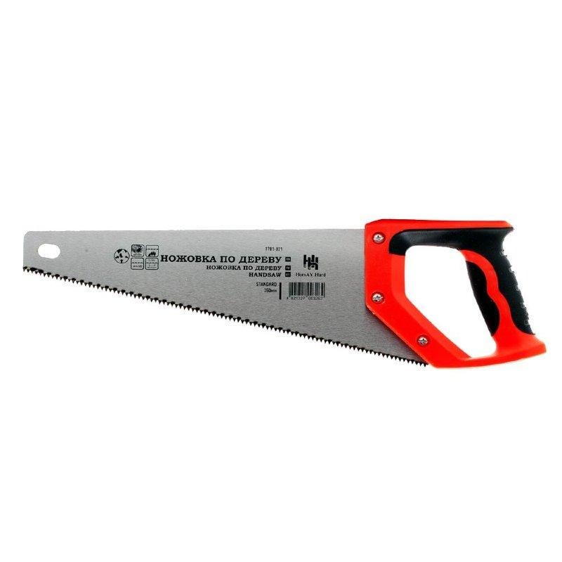 Ножовка по дереву HorsAY Hard STANDARD 7-8 TPI 2D гартований зуб захисне покриття 350 мм (1701-021)