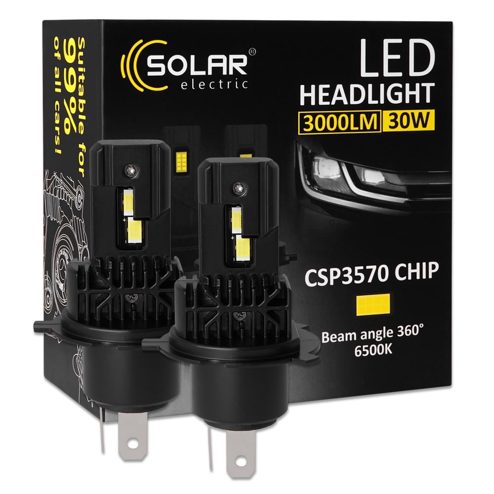 Автолампа Solar LED H4 12/24V 30W 3000Lm 6500K CSP3570 2шт