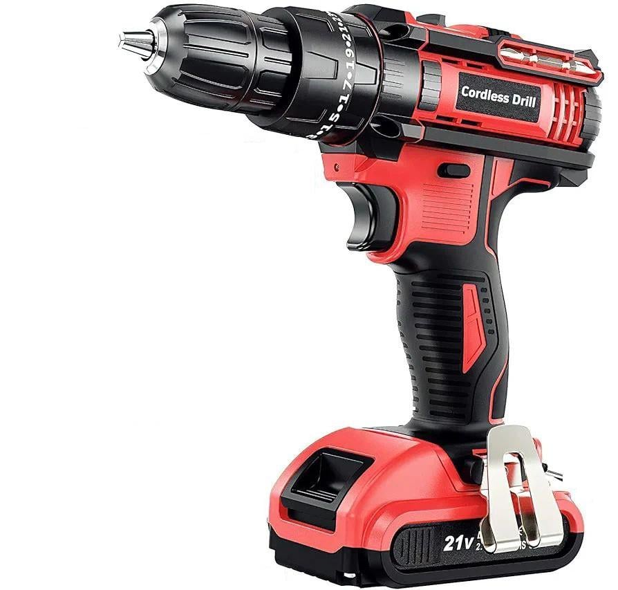 Дриль-шуруповерт акумуляторний Cordless Drill Driver Kit 21V (456632)