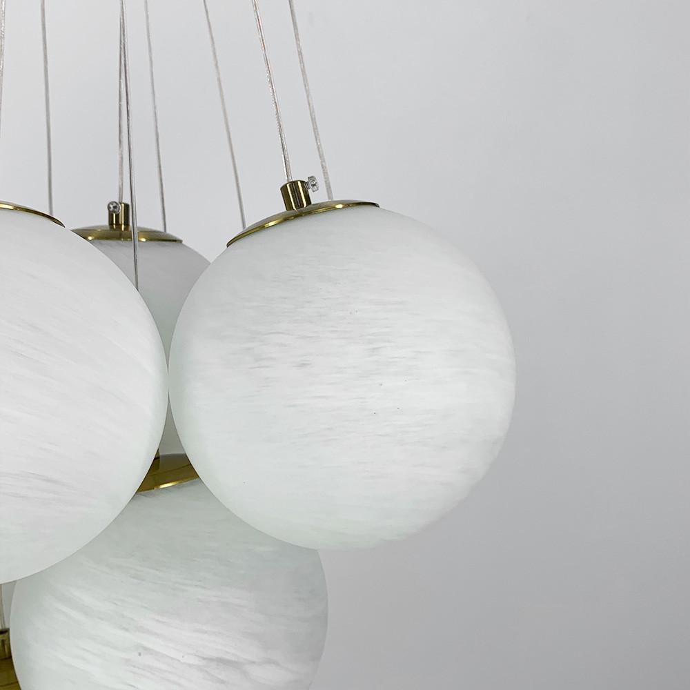 Люстра-пучок на 13 белых мраморных плафонах (MJ 141/13 AB+WT) - фото 4 Люстра-пучок на 13 белых мраморных плафонах (MJ 141/13 AB+WT) - фото 4