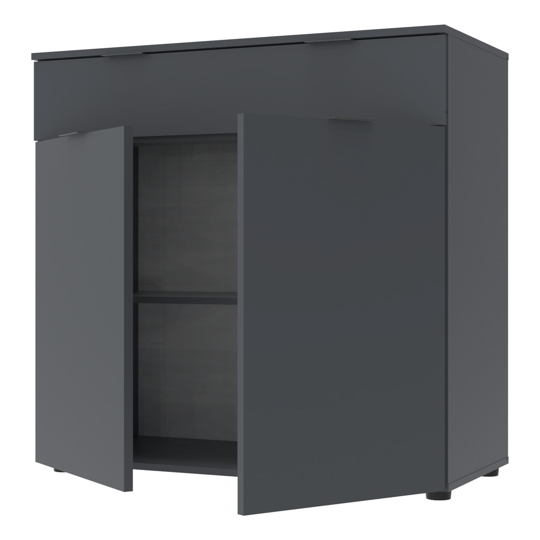 Комод в гостиную Doros Рон 2 80х38х100 см Графитовый (DRS-011295) - фото 2 Комод в гостиную Doros Рон 2 80х38х100 см Графитовый (DRS-011295) - фото 2