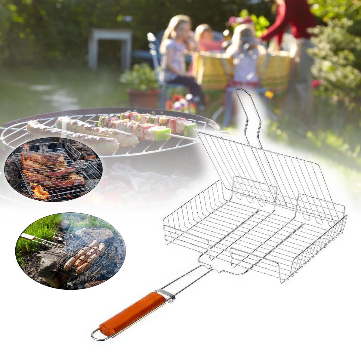 Решетка для гриля барбекю HX-582 58х32х6 см BBQ Grilling (1010525-Silver) - фото 6