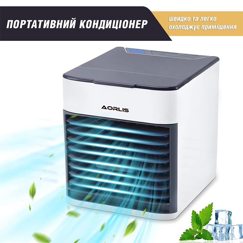 Кондиционер настольный Aoris AO-78046 портативный 2в1 от Usb (c8c2a7b4) - фото 2