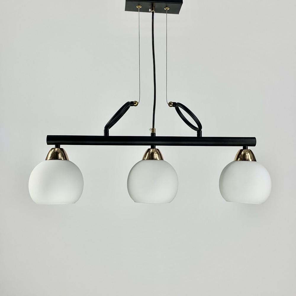 Світильник видовжений на 3 білих плафонів (YQ 307/3) - фото 1 Світильник видовжений на 3 білих плафонів (YQ 307/3) - фото 1