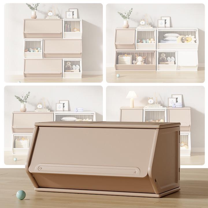 Ящик для игрушек с крышкой Lumpurini Tabita M модульный 60 см Коричневый (c8646073) - фото 2 Ящик для игрушек с крышкой Lumpurini Tabita M модульный 60 см Коричневый (c8646073) - фото 2