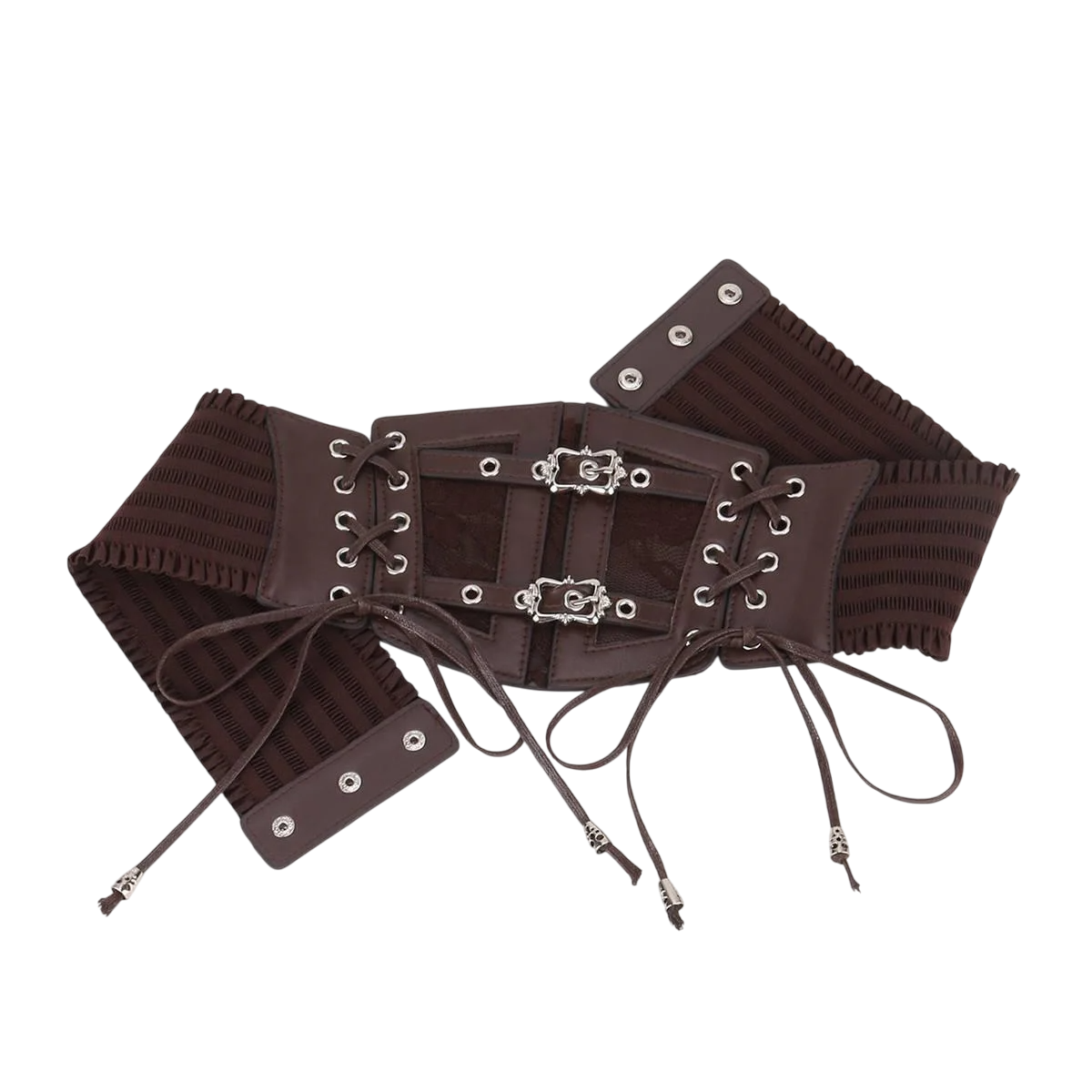 Пояс бра шкіряний на зав'язках 60/90 см Шоколадний Пояс бра шкіряний на зав'язках 60/90 см Шоколадний