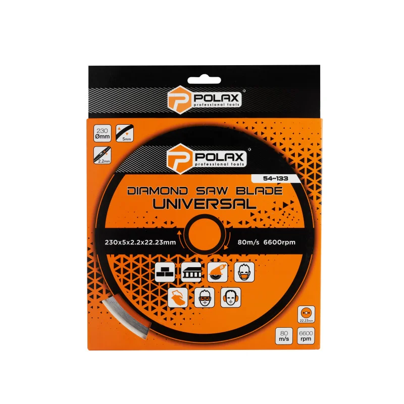 Диск алмазный универсальный Polax 230х5х2,6x22,23 мм 25% (54-133) - фото 3 Диск алмазный универсальный Polax 230х5х2,6x22,23 мм 25% (54-133) - фото 3