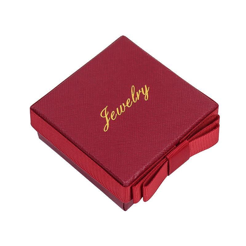 Упаковка для украшений ювелирная 9х9х3,5 см 1 шт. Бордовий (УК9035д37)