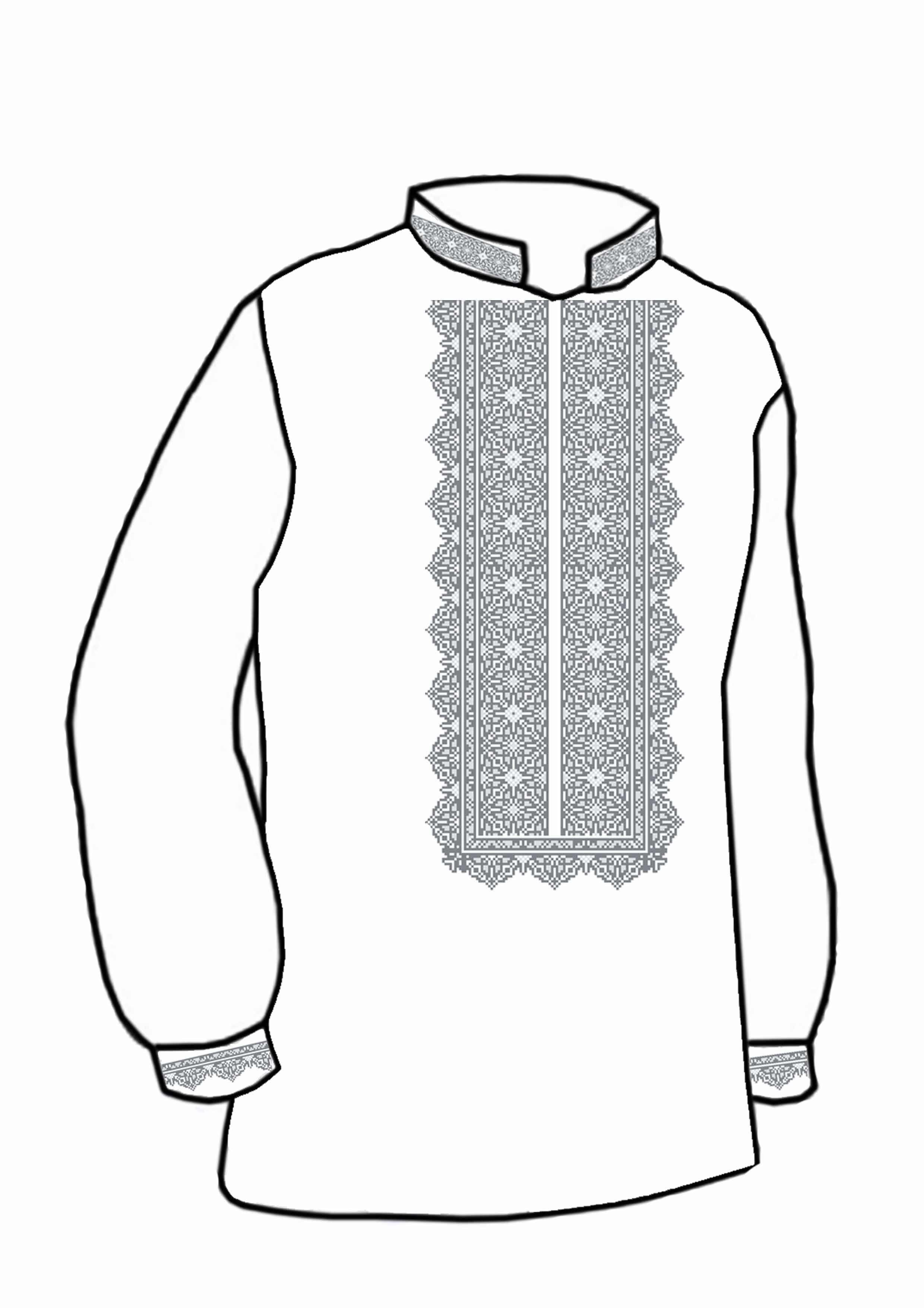 Заготовка для вишивки нитками або бісером сорочка СЧ-64 домоткане полотно Заготовка для вишивки нитками або бісером сорочка СЧ-64 домоткане полотно