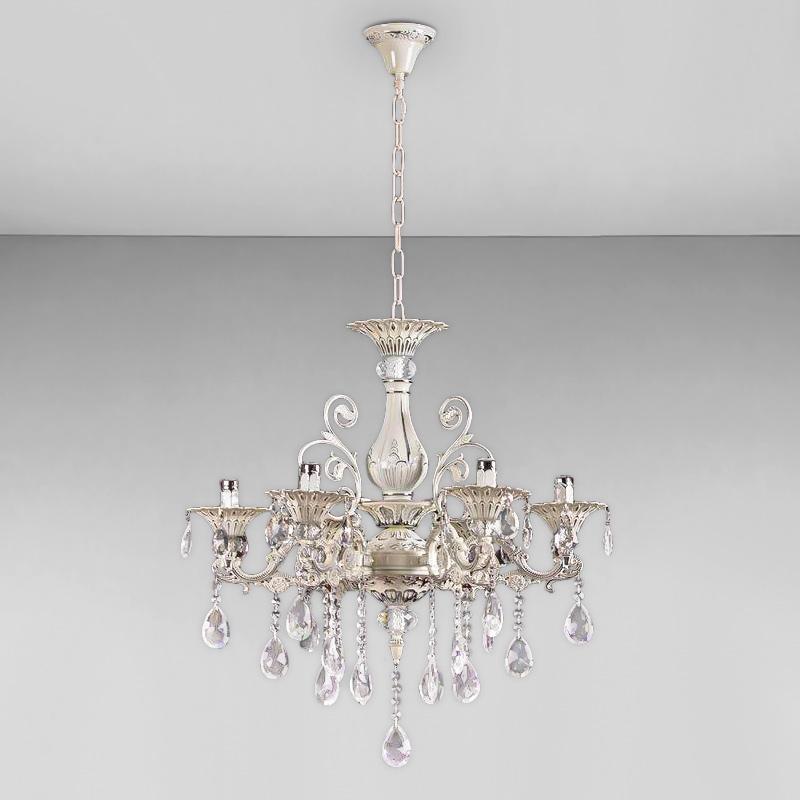 Люстра подвесная свечи Light House SH-18210/6C L 600х1100 мм Белый