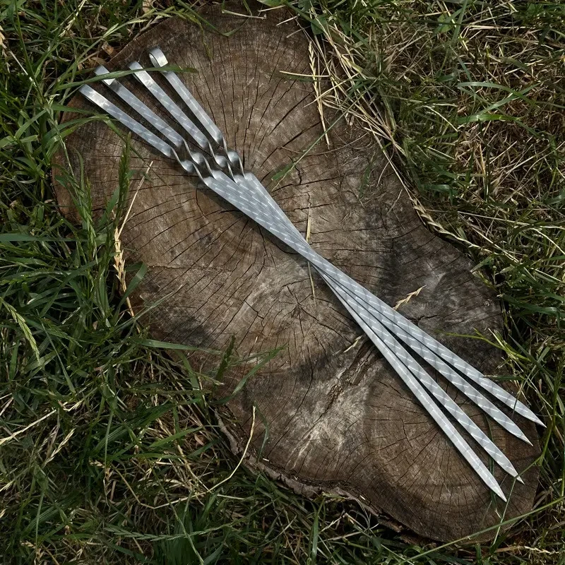 Шампуры из нержавеющей стали кольцом Gorillas BBQ SKK75 40 см 4 шт. (2625062478)