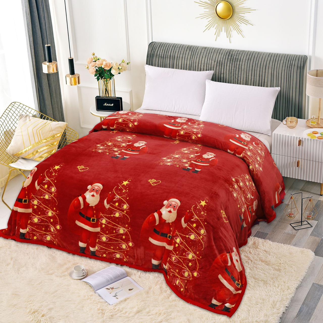 Покрывала новогодние велюровые 200x220 см (22825769) - фото 1 Покрывала новогодние велюровые 200x220 см (22825769) - фото 1