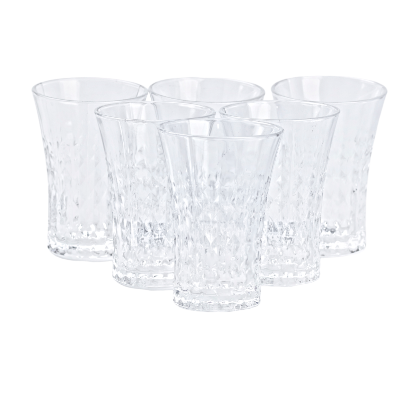 Набір склянок Living Home фігурних під кришталь 6 шт. по 380 мл Прозорий - фото 2