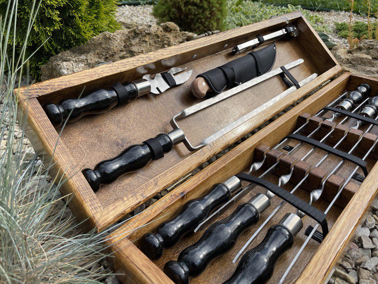 Набор шампуров в кейсе Grill skiff S1 - фото 4 Набор шампуров в кейсе Grill skiff S1 - фото 4