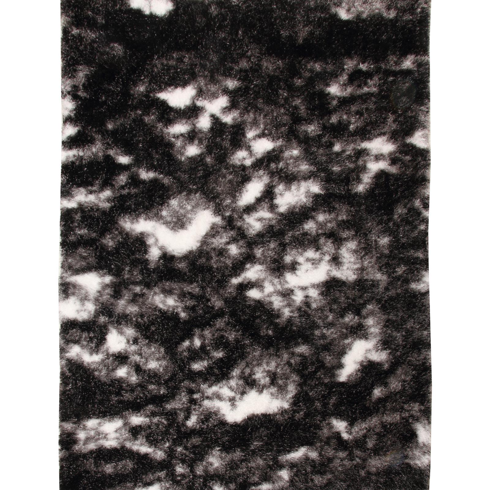 Ковер с длинным ворсом Rubin Defier 3428 прямоугольный 2x3 м Черный/Белый/Серый (00-00010326)