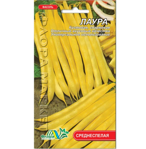 Насіння квасолі Лаура середньостиглий кущова спаржева 4 г (26576)