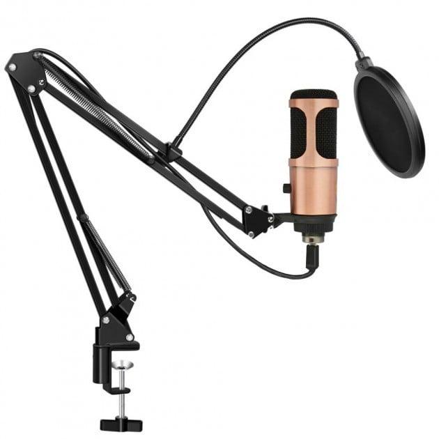 Микрофон студийный Music D.J. M-900 USB Pro-Mic со стойкой и поп-фильтром