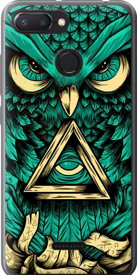 Чохол на Xiaomi Redmi 6 Сова Арт-тату (3971u-1521-42517)