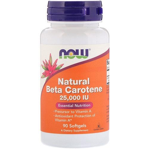 Дієтична добавка Now Natural Beta-Carotene 90 капсул