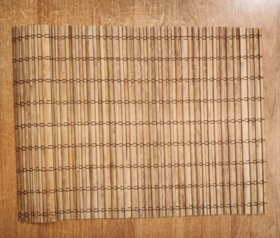 Бамбуковый коврик для сервировки 2 шт. 44х30 см Коричневый с красными нитками (RO02629) Бамбуковый коврик для сервировки 2 шт. 44х30 см Коричневый с красными нитками (RO02629)