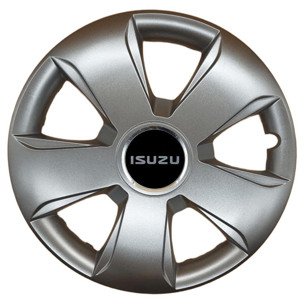Колпаки SJS 102 с логотипом Isuzu 4 шт. R13 Серебряный (2789080476)