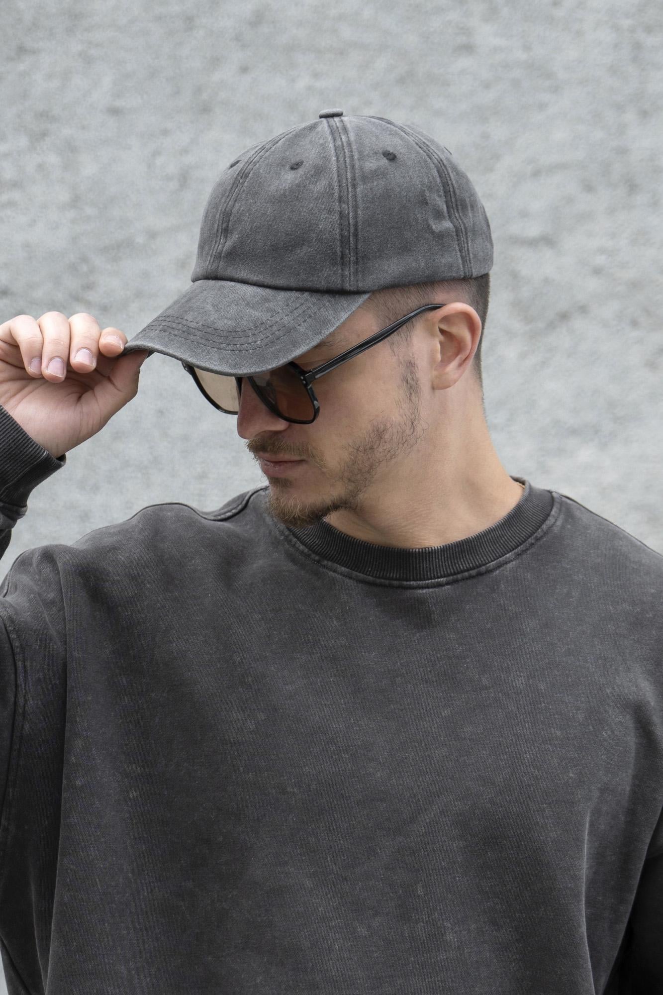 Кепка-тракер мужская Without Vintage вываренная Black (8049924)