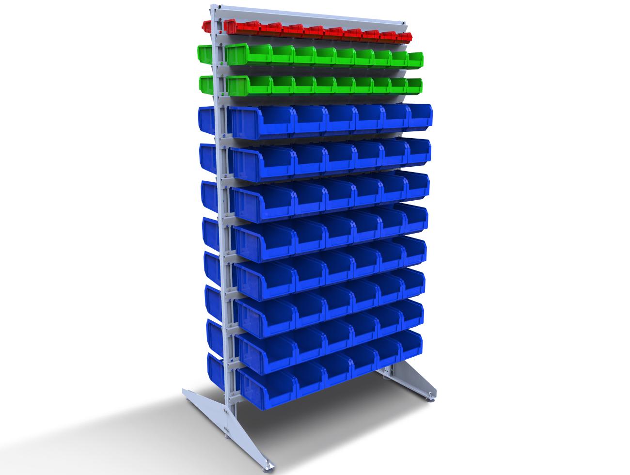 Стелаж для метизів двосторонній DS-18/3 700x1800x1000 мм (120023)